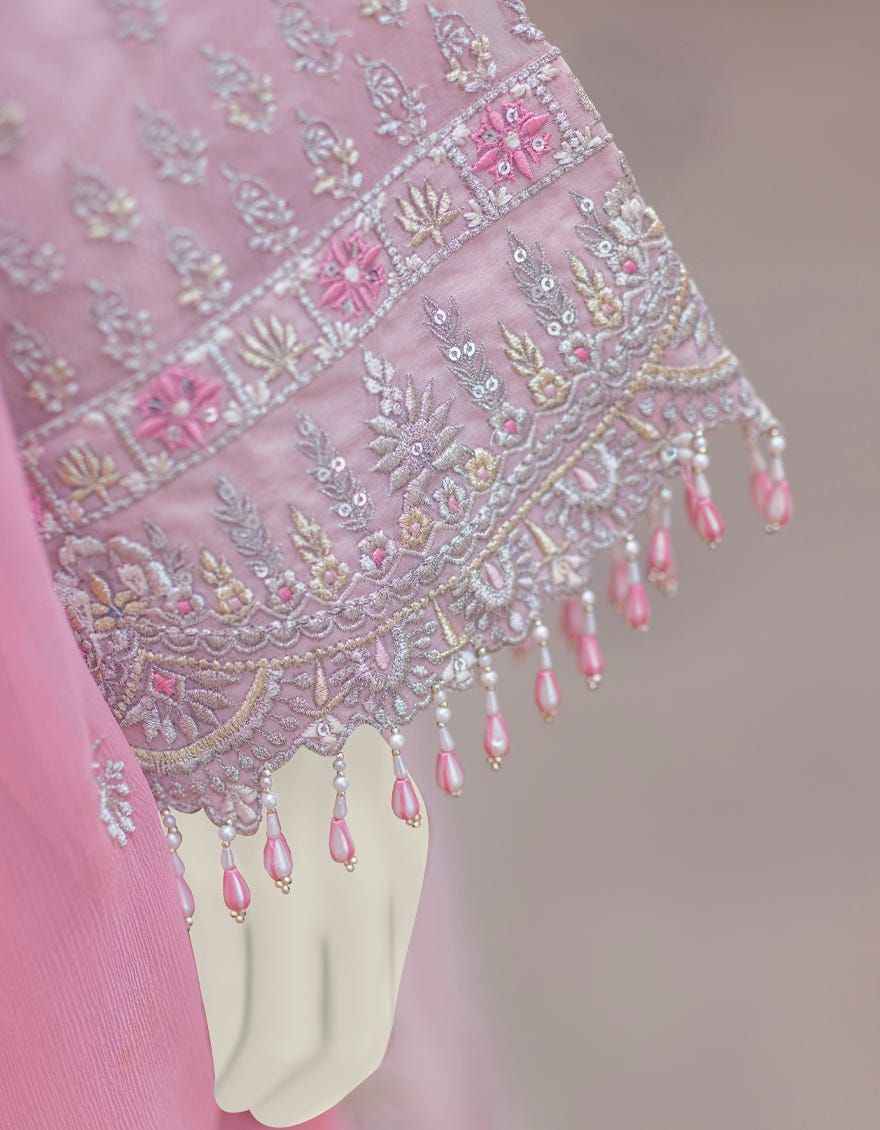 PINK CAMBRIC UNSTITCHED 3PC | JJLS-W-JFU-22-709