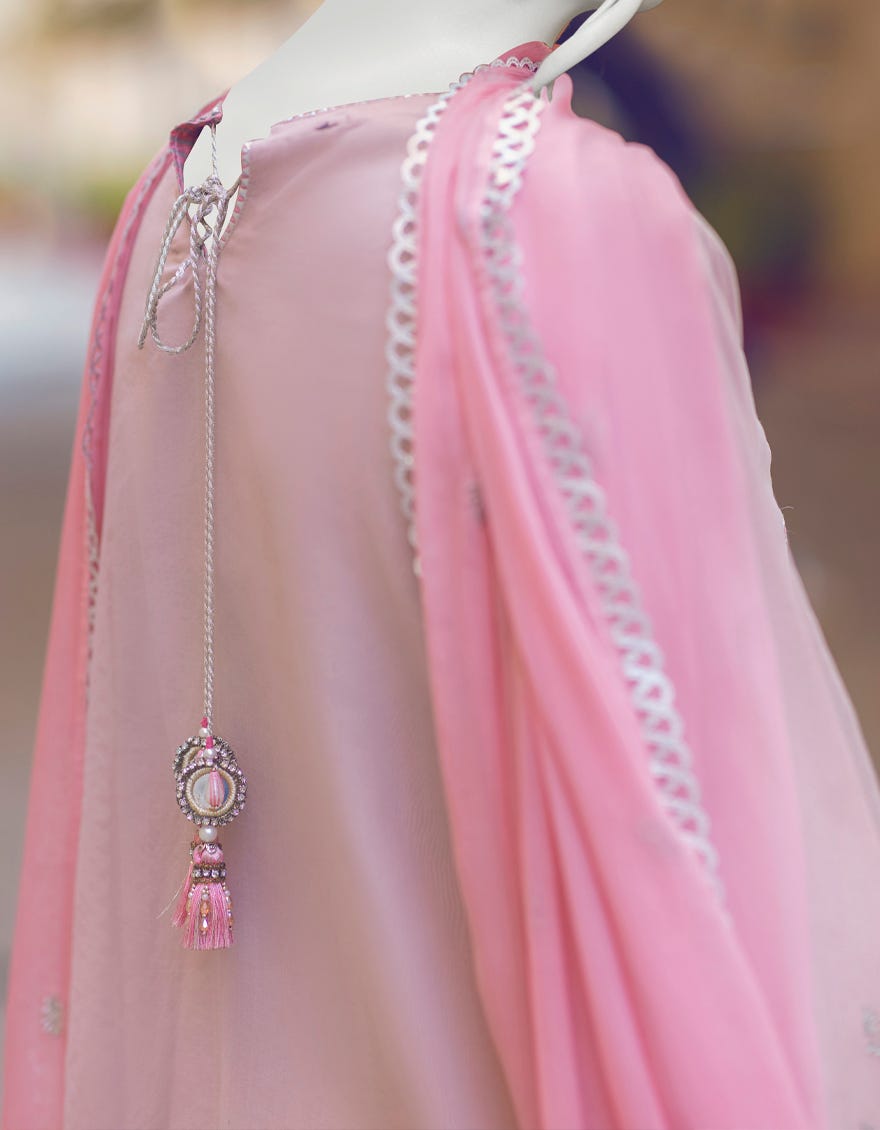 PINK CAMBRIC UNSTITCHED 3PC | JJLS-W-JFU-22-709