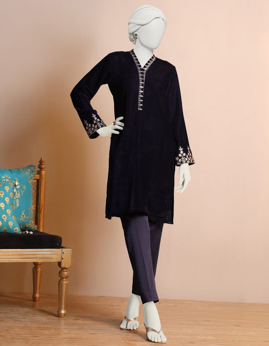 Blue Women's Kurti | Jjlk-W-Jpwk-23-1000