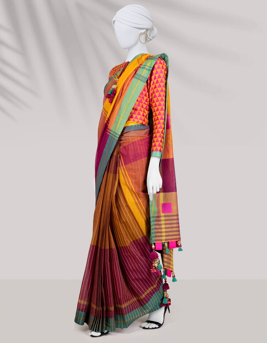 Multicolor Jacquard Saree | Jsr-S-24-505