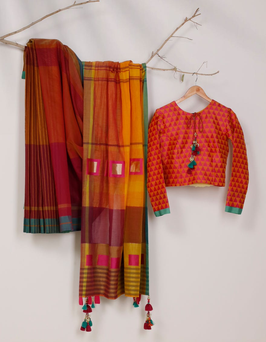 Multicolor Jacquard Saree | Jsr-S-24-505