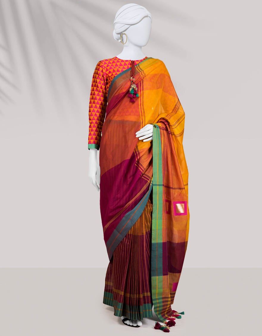 Multicolor Jacquard Saree | Jsr-S-24-505