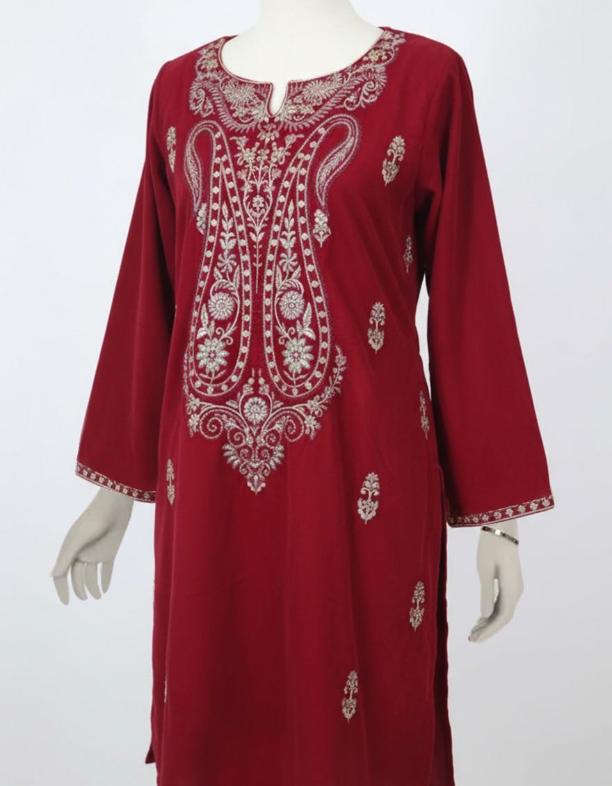 RED VELVET 3PC STITCHED | JJPW-W-JPWS-23-662