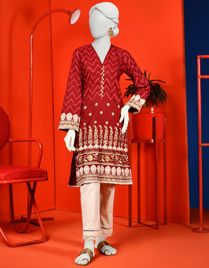Red Lawn Women's Kurti | Jjlk-S-Jpwk-23-970