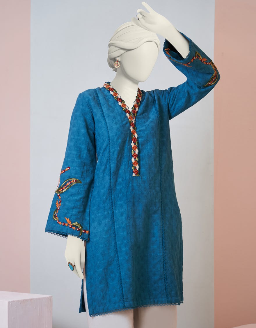 Multicolor Dobby Women's Kurti | Jjlk-W-Jpwk-23-974