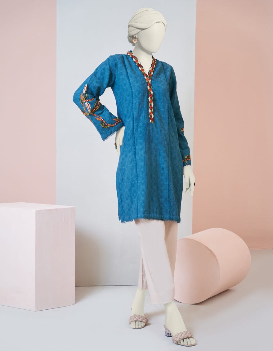 Multicolor Dobby Women's Kurti | Jjlk-W-Jpwk-23-974