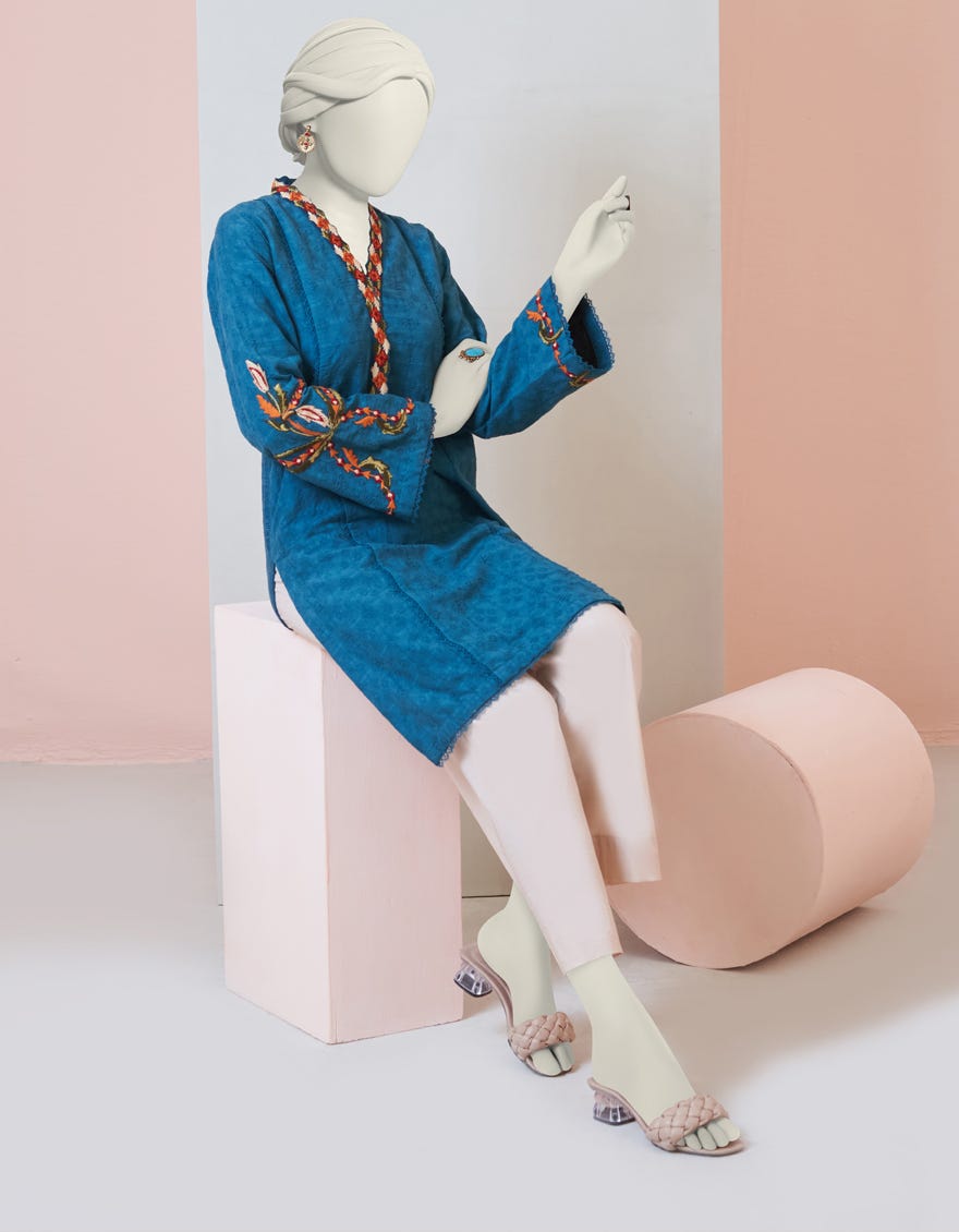 Multicolor Dobby Women's Kurti | Jjlk-W-Jpwk-23-974