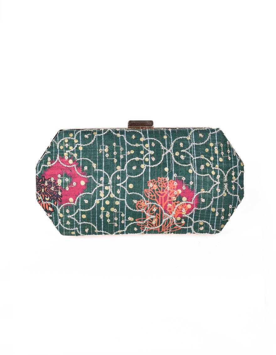 Green Silk Handbag | Jjbl-24-042