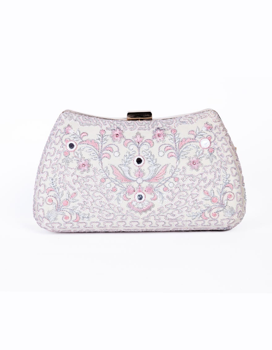 White Silk Handbag | Jjbl-24-044