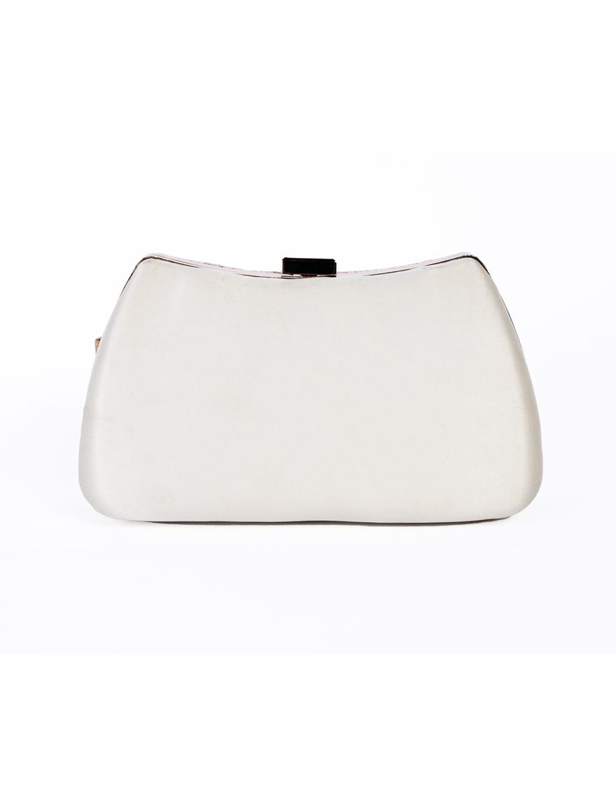 White Silk Handbag | Jjbl-24-044