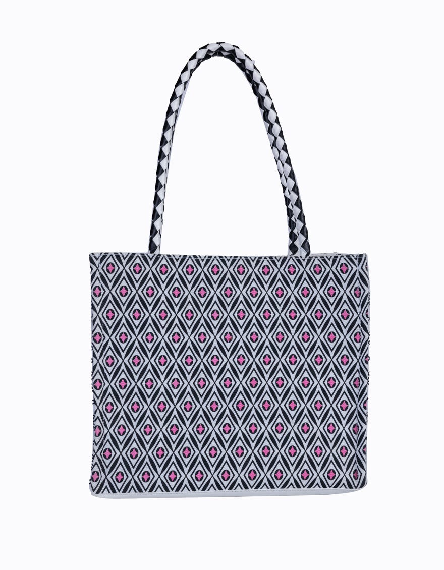 Black-White Canvas Handbag | Jjbl-24-045