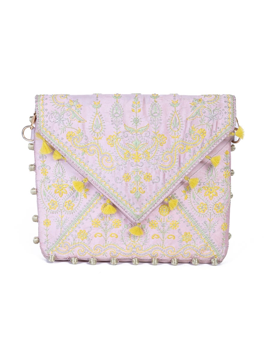 Pink Silk Handbag | Jjbl-24-051