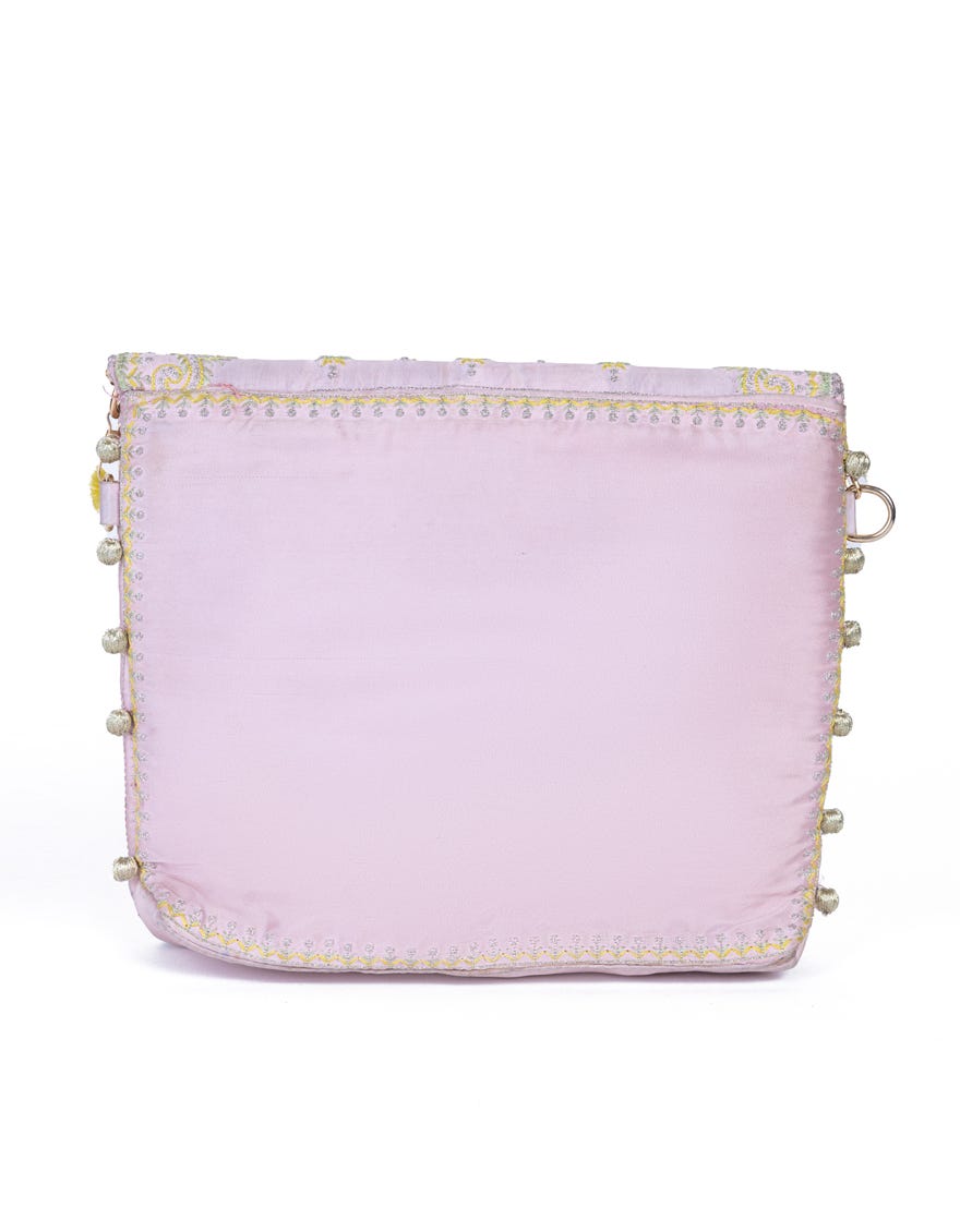 Pink Silk Handbag | Jjbl-24-051