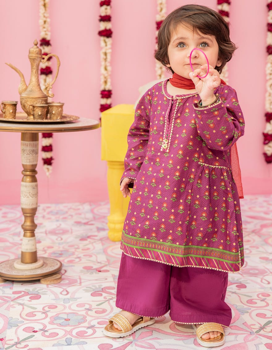 Purple Lawn Stitched 3 Piece | Jgk-S-24-1920
