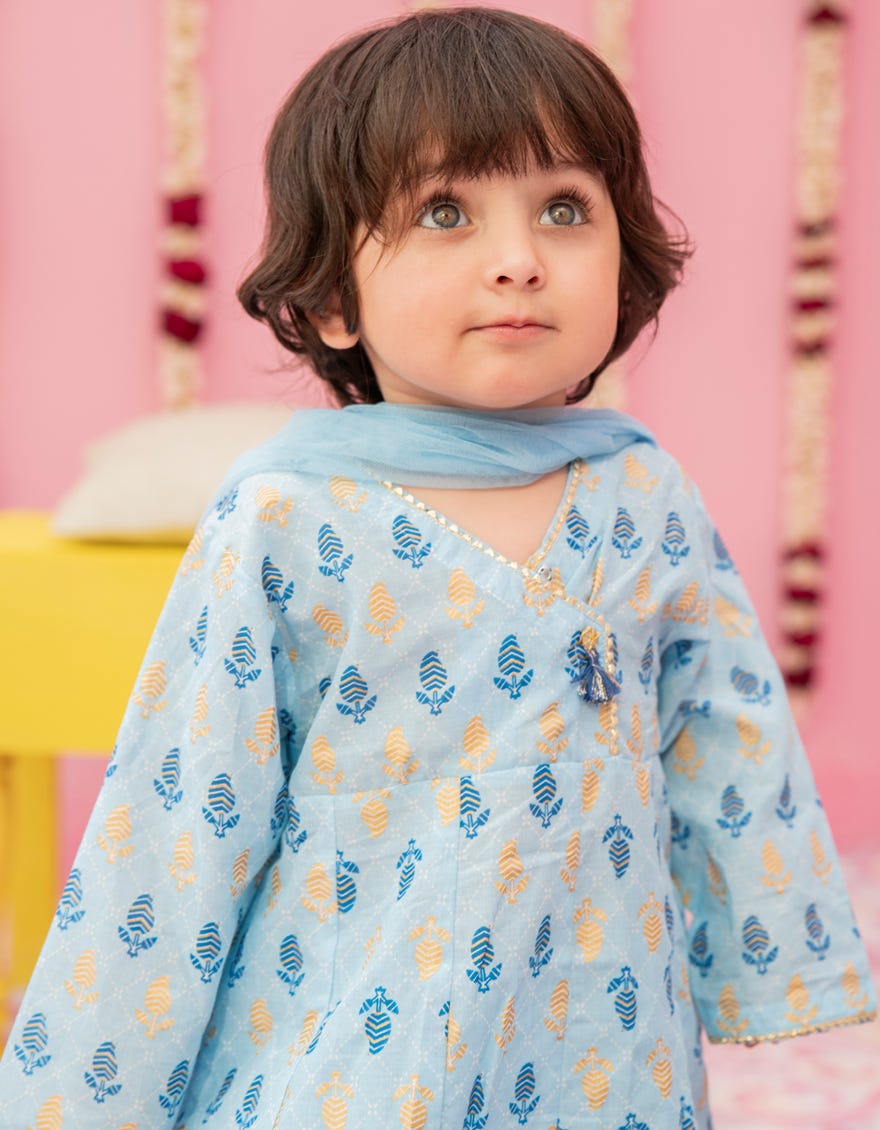 Blue Lawn Stitched 3 Piece | Jgk-S-24-1921