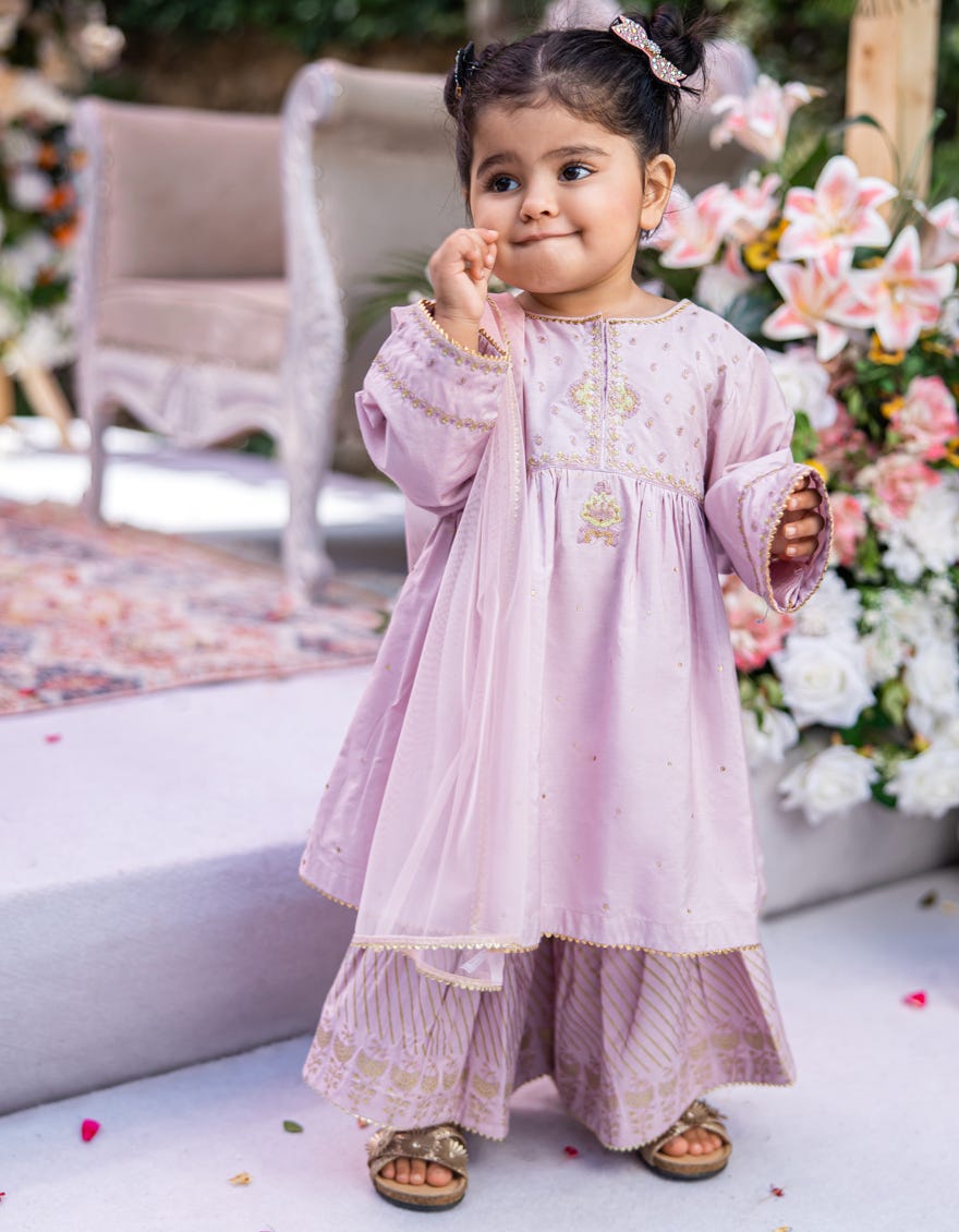 LILAC KHADDI EMBROIDERED 3PC STITCHED