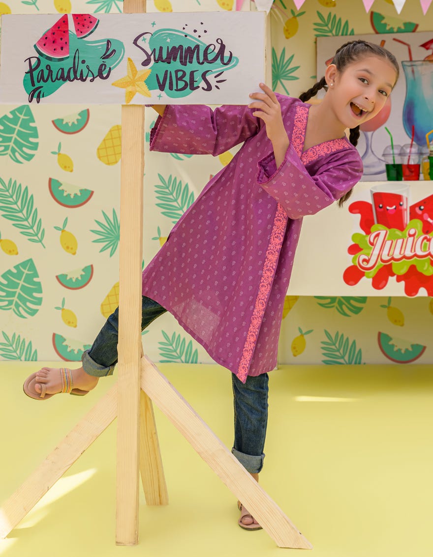 Purple Lawn Girls Kurti | Jglk-S-24-2505