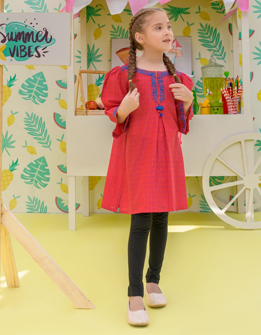 Pink Lawn Girls Kurti | Jglk-S-24-2507