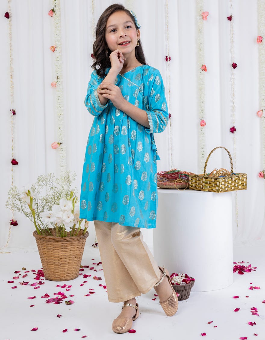 Blue Lawn Kurti | Jglk-S-24-2516