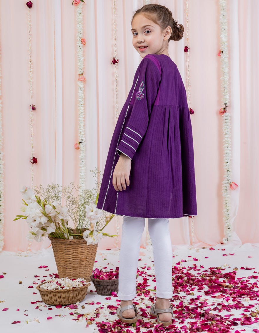 Purple Textured Kurti | Jglk-S-24-2518
