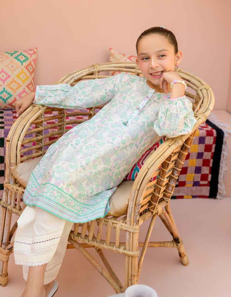 White Lawn Kurti | Jglk-S-24-2521