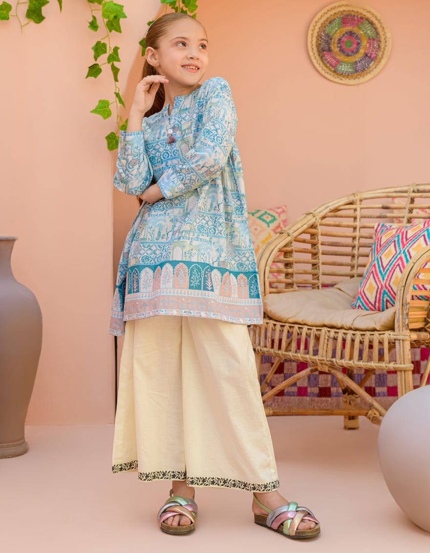 Blue Lawn Kurti | Jglk-S-24-2522