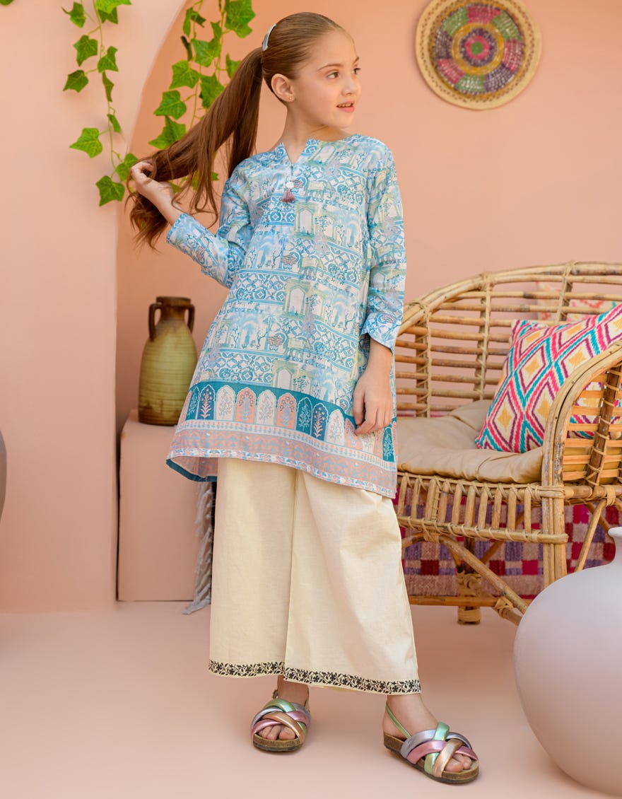 Blue Lawn Kurti | Jglk-S-24-2522