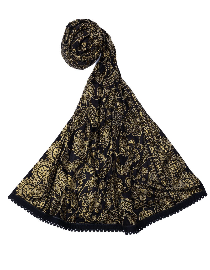Black Lawn Dupatta | Jldp-S-24-2611