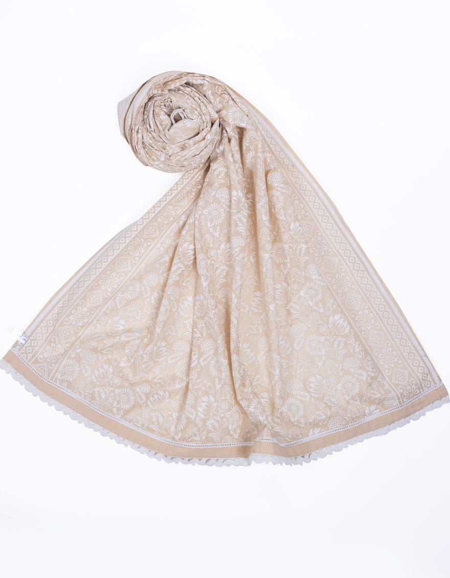 Beige Lawn Dupatta | Jldp-S-24-2614