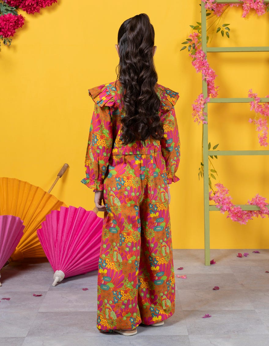 Orange Lawn Jumpsuit | Jglk-S-Jk-24-6004