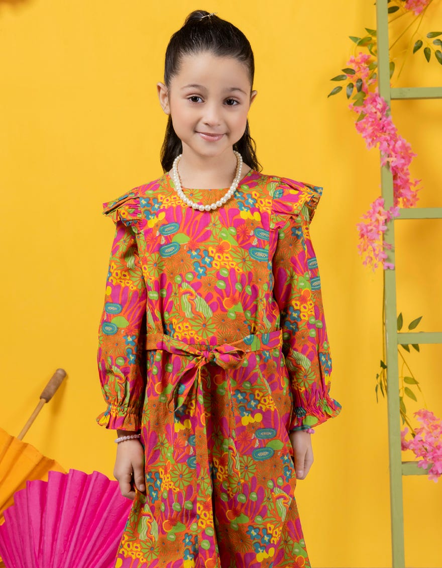 Orange Lawn Jumpsuit | Jglk-S-Jk-24-6004