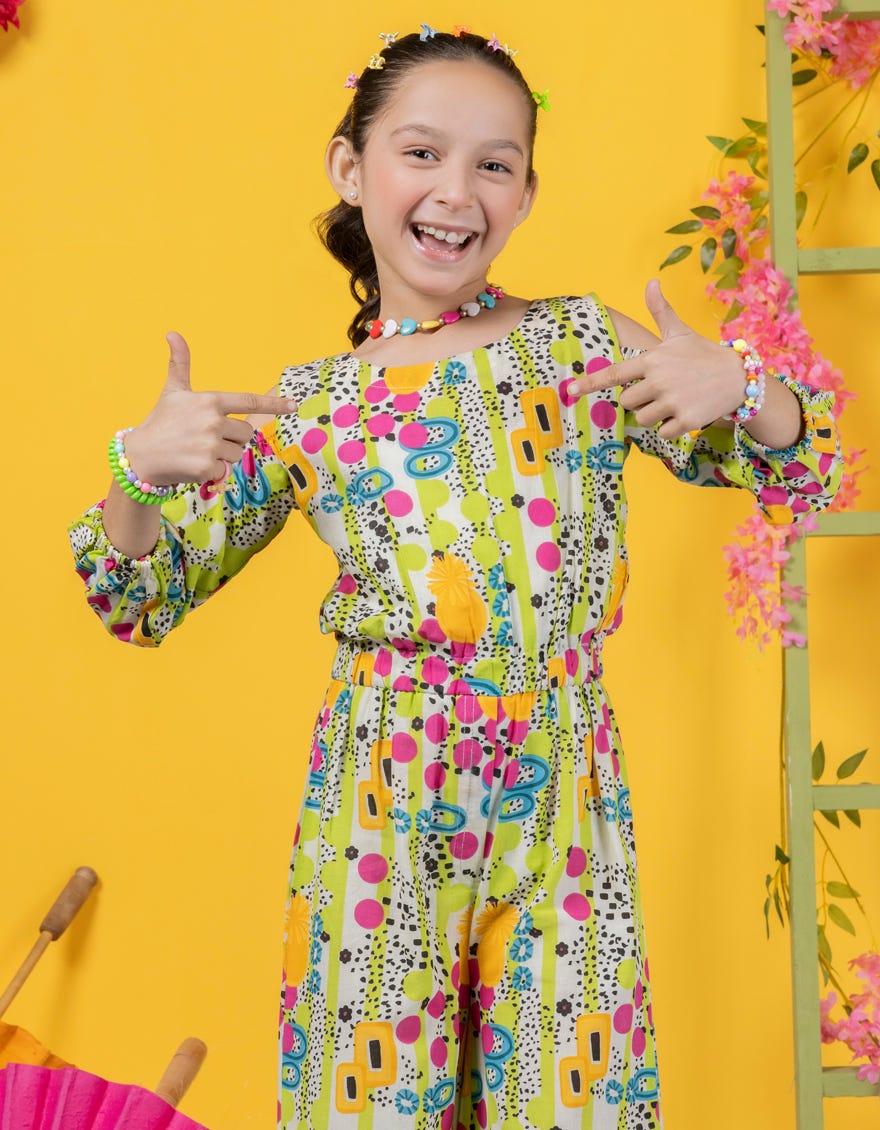 Multicolor Lawn Jumpsuit | Jglk-S-Jk-24-6006