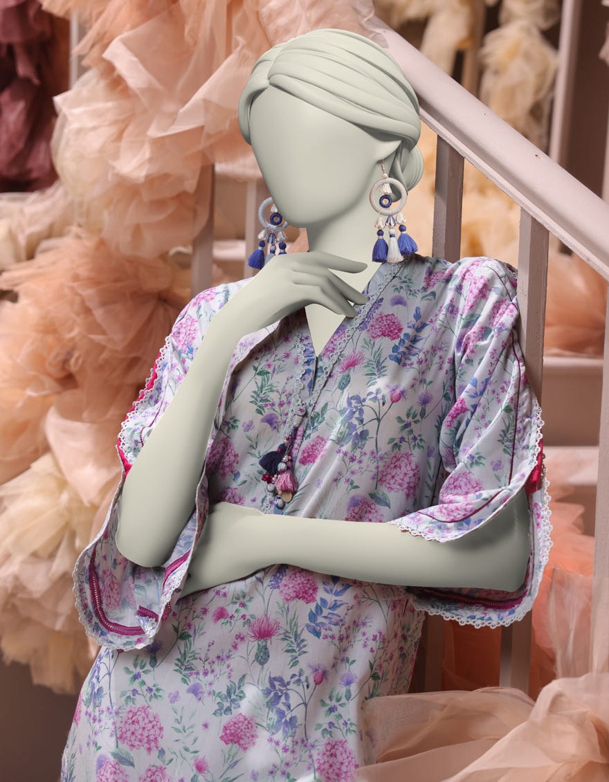 MULTICOLOR CAMBRIC PRINTED UNSTITCHED 1PC