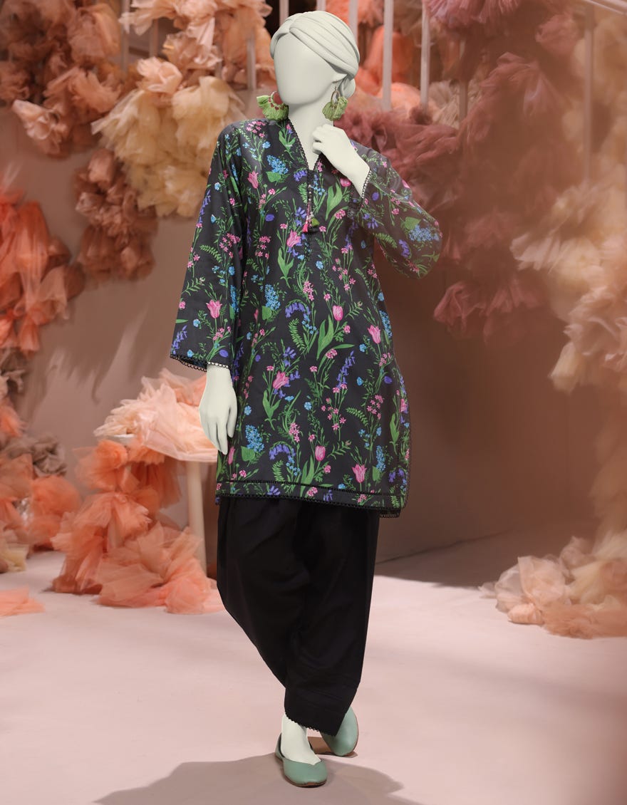 MULTICOLOR CAMBRIC PRINTED UNSTITCHED 1PC