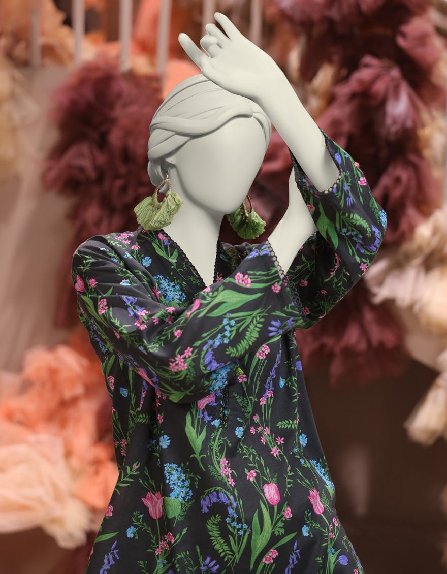 MULTICOLOR CAMBRIC PRINTED UNSTITCHED 1PC