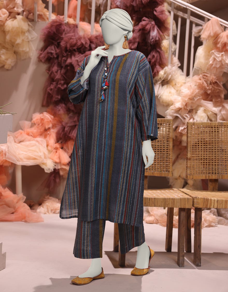 MULTICOLOR KHADDAR PRINTED UNSTITCHED 1PC