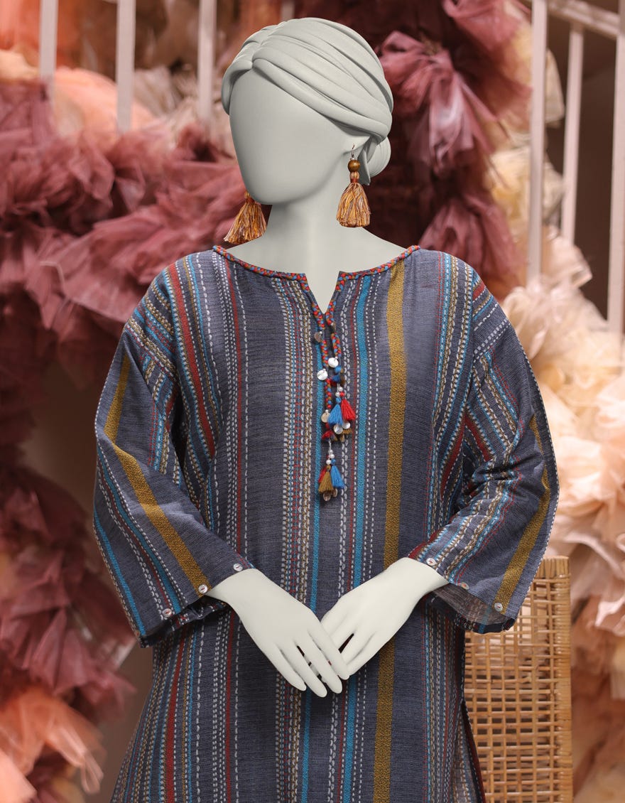 MULTICOLOR KHADDAR PRINTED UNSTITCHED 1PC