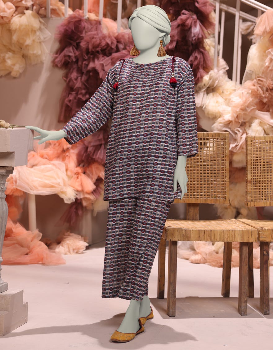 MULTICOLOR KHADDAR PRINTED UNSTITCHED 1PC