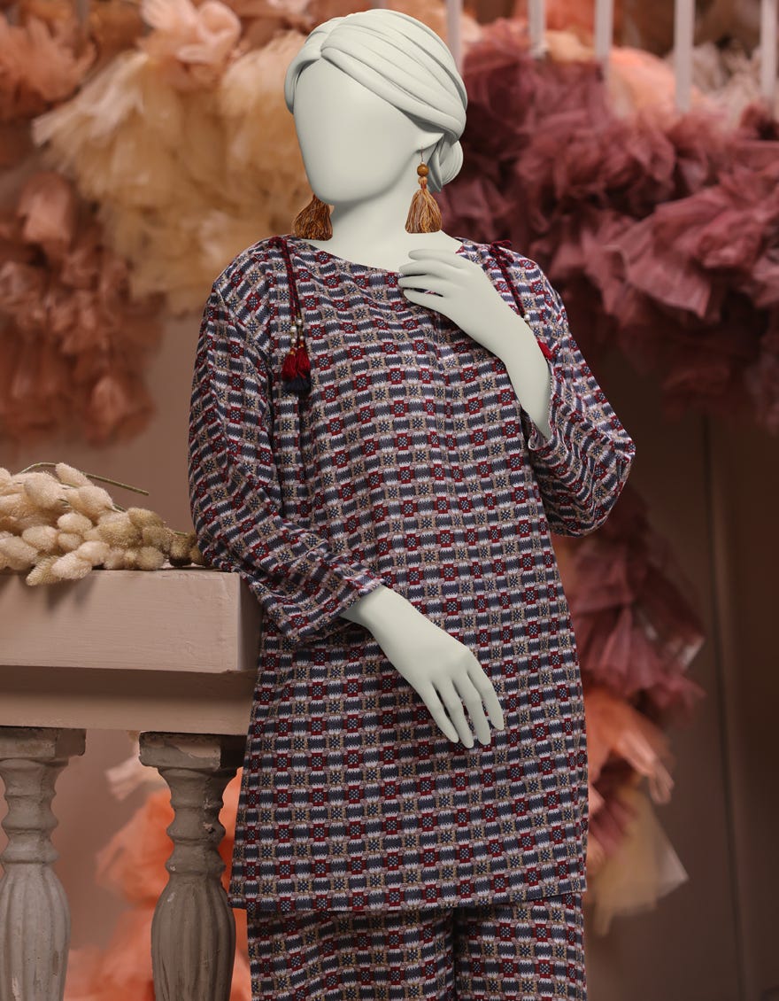 MULTICOLOR KHADDAR PRINTED UNSTITCHED 1PC