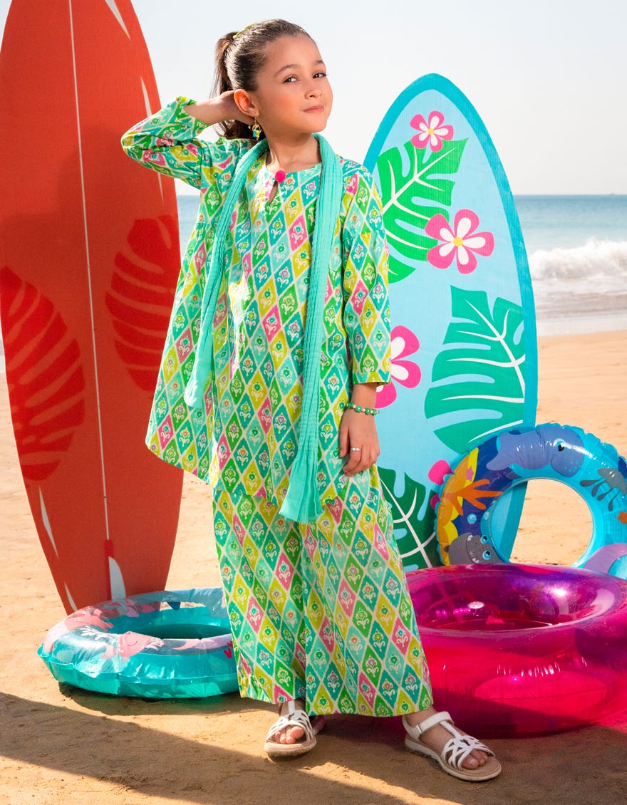 MULTICOLOR LAWN PRINTED 3PC | JGK-S-JGP-25-1501