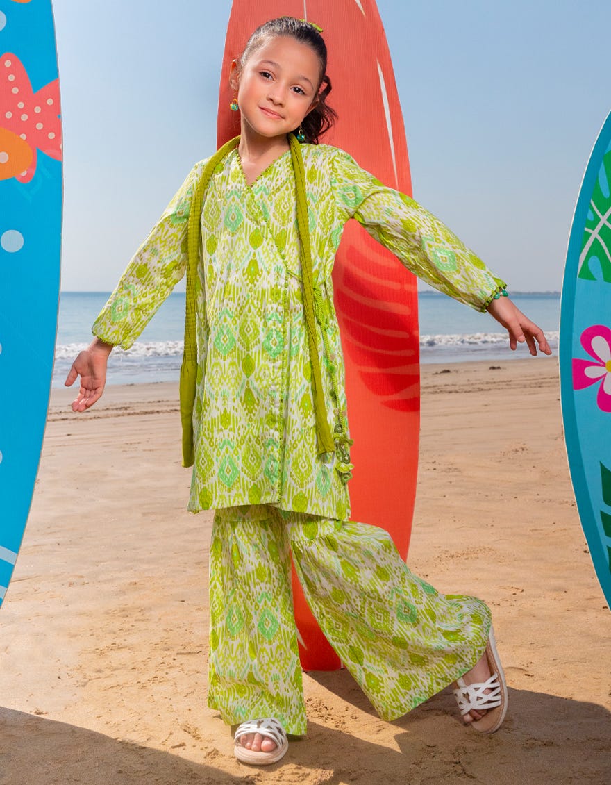 GREEN LAWN PRINTED 3PC | JGK-S-JGP-25-1503