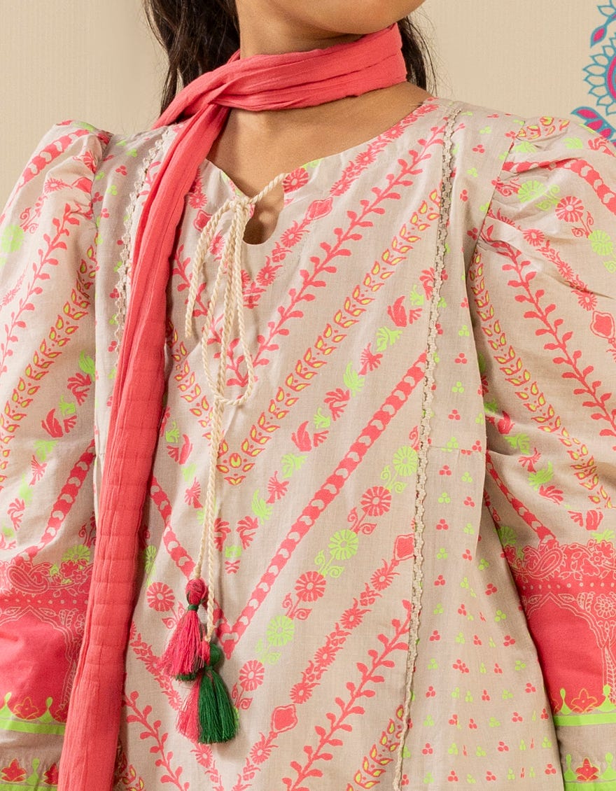 GREY LAWN PRINTED 3PC | JGK-S-JGP-25-1513