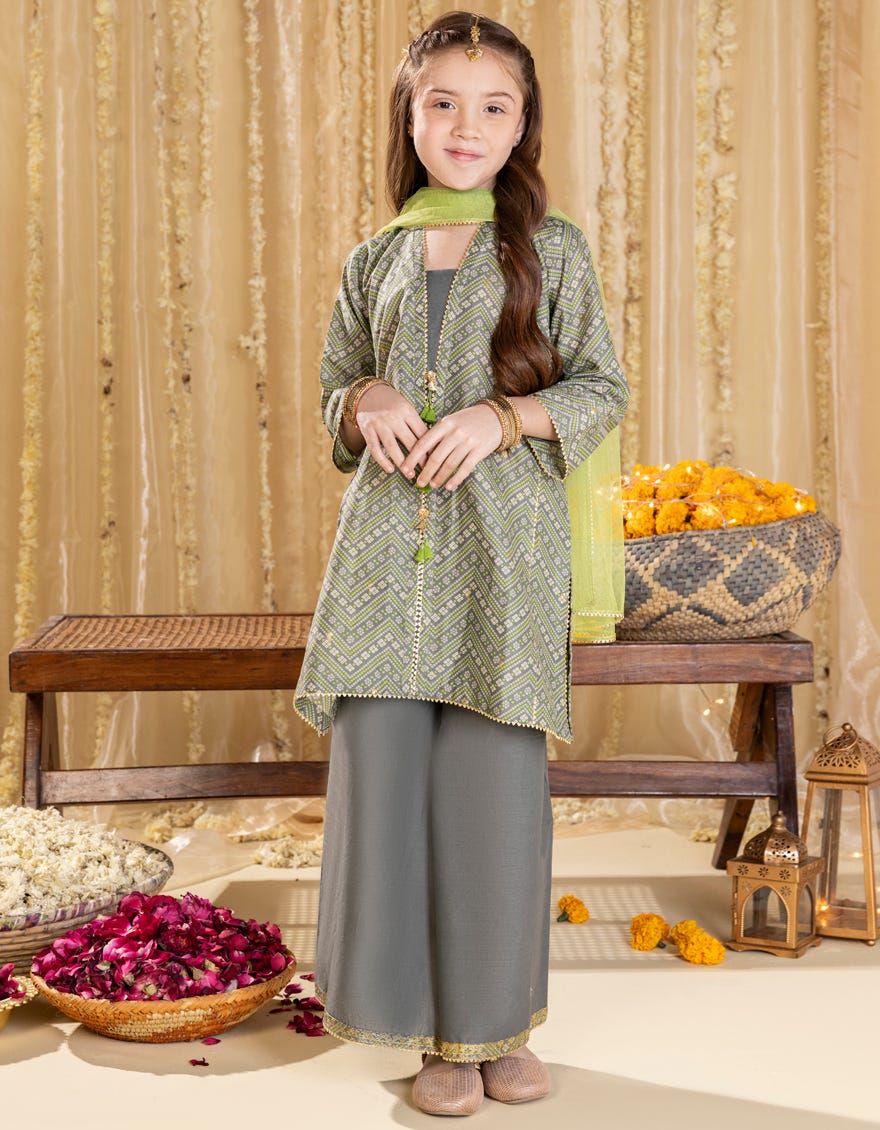 GREY LAWN PRINTED 3PC | JGKL-S-JGP-25-1525