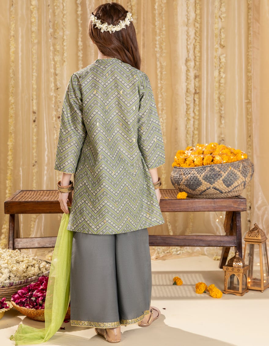 GREY LAWN PRINTED 3PC | JGKL-S-JGP-25-1525