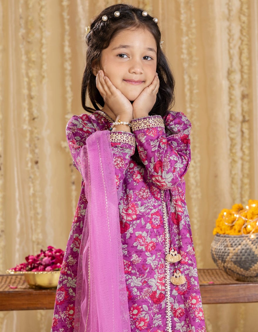PURPLE LAWN EMBROIDERED 3PC | JGK-S-JGP-25-1537