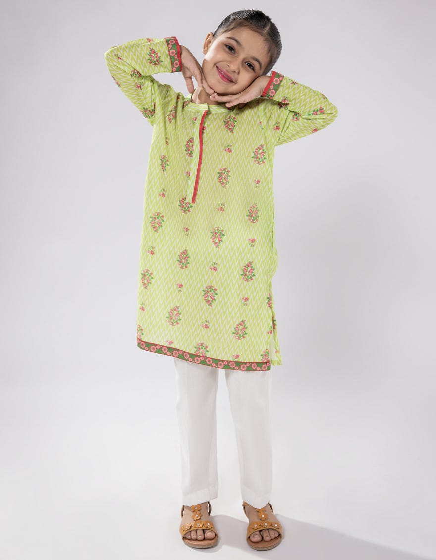 GREEN LAWN PRINTED KURTI