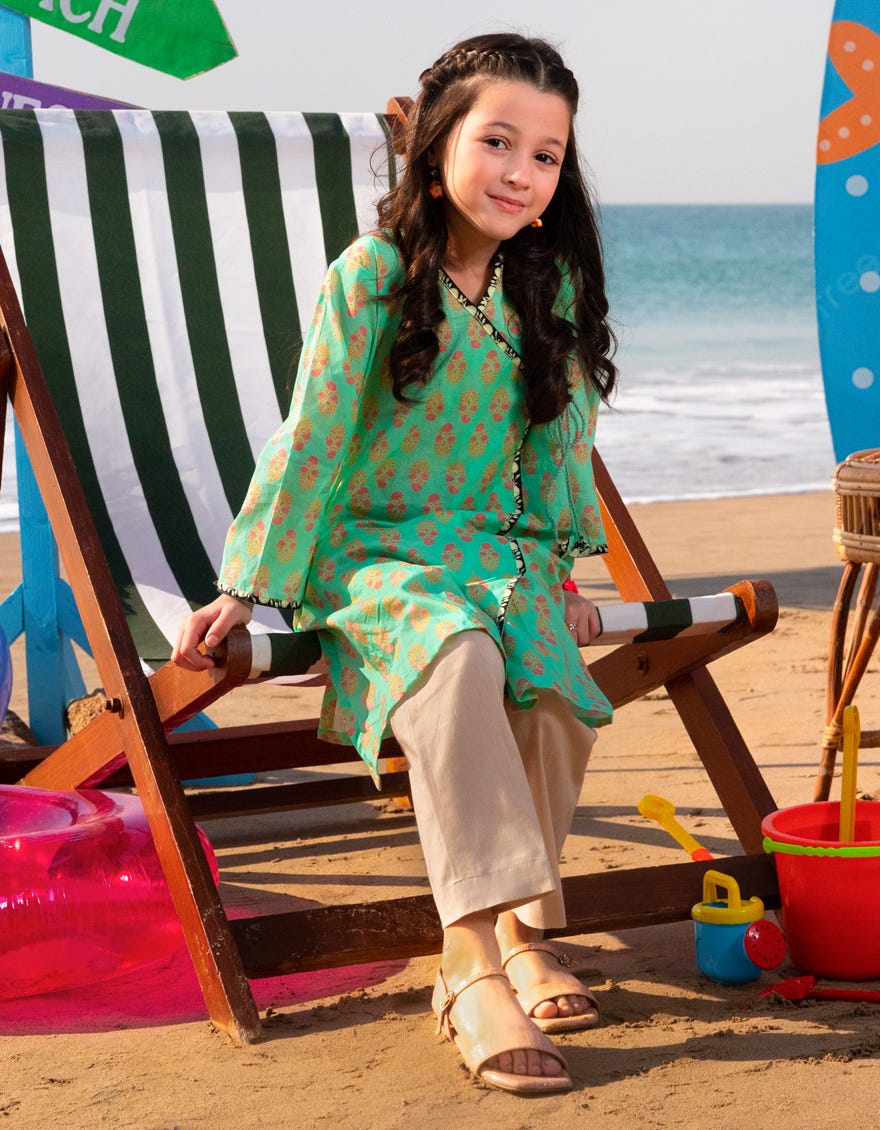 GREEN LAWN PRINTED KURTI | JGLK-S-JGS-25-2527