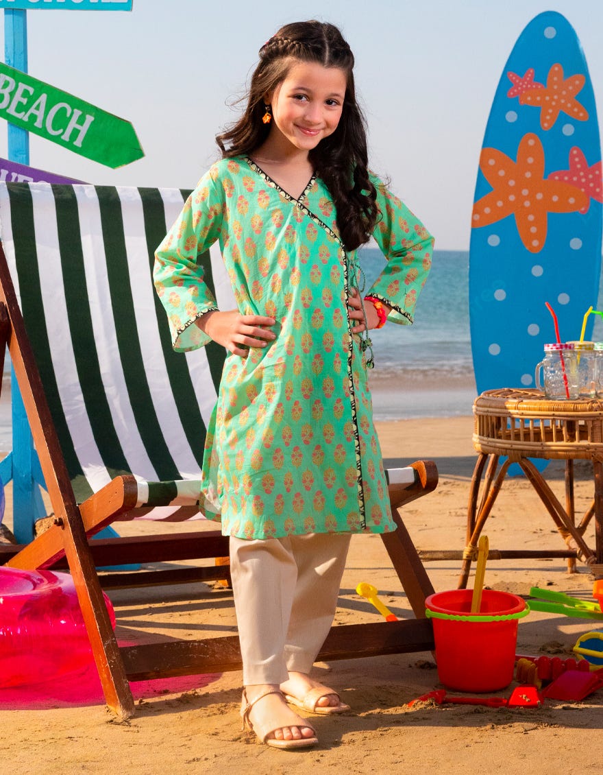 GREEN LAWN PRINTED KURTI | JGLK-S-JGS-25-2527