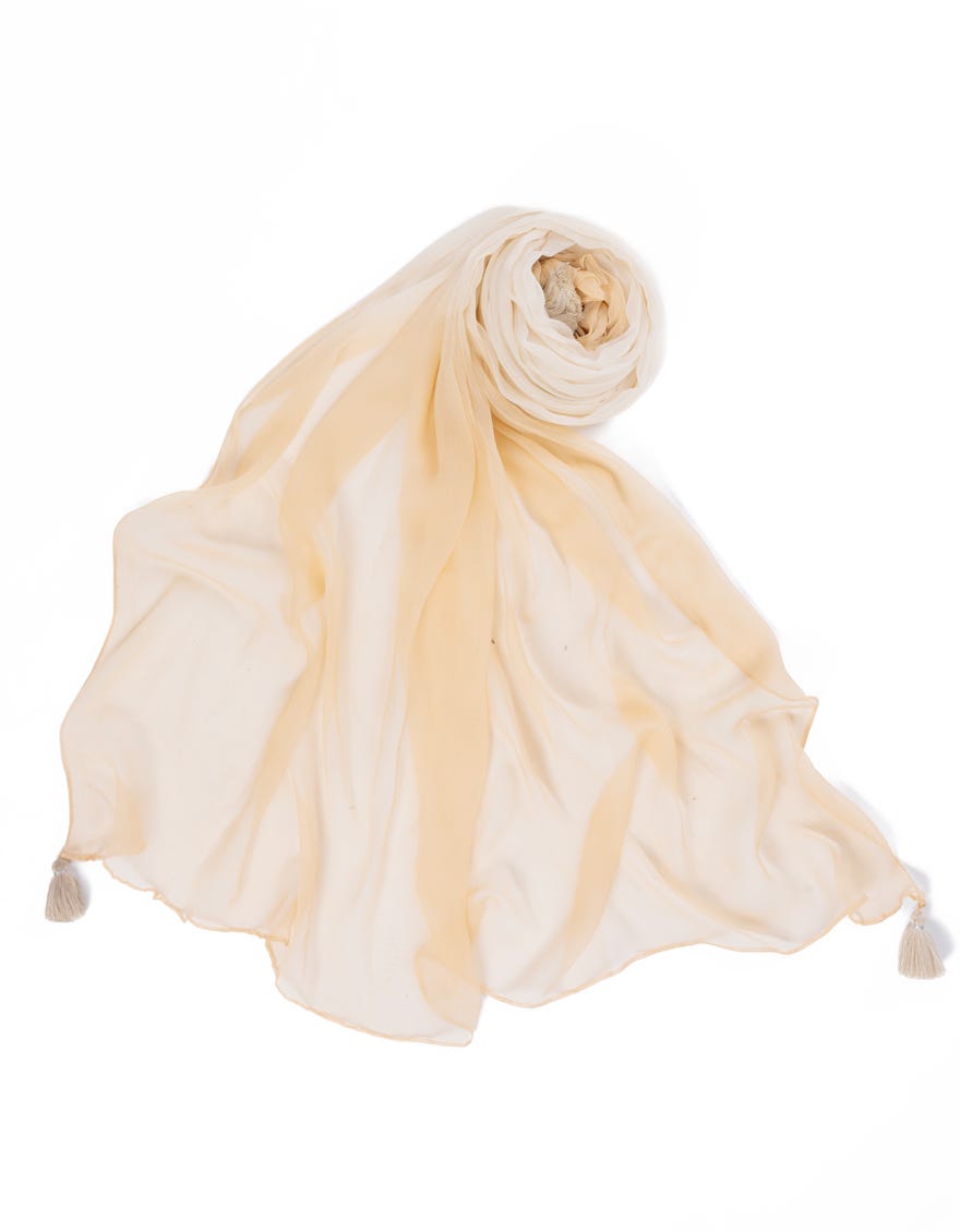 BEIGE IMPURE CHIFFON DUPATTA | JLDP-S-25-2614