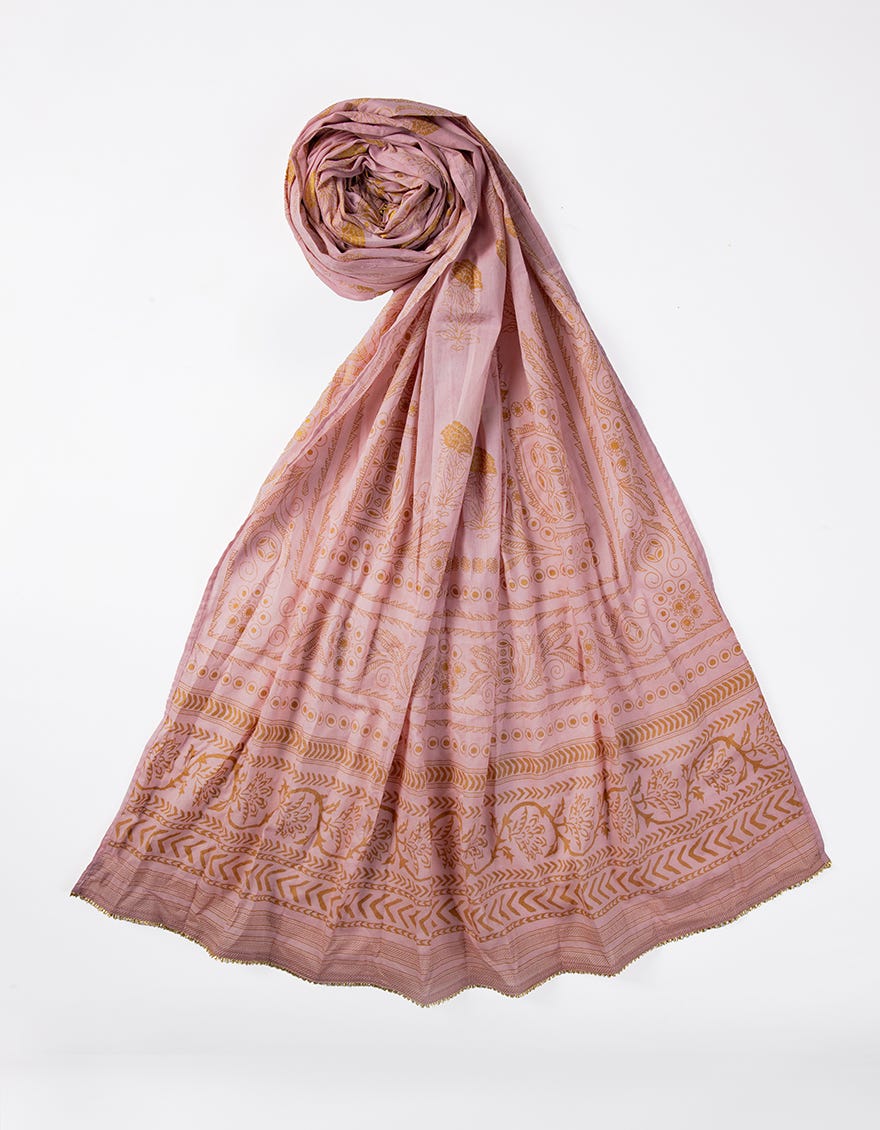 PINK LAWN PRINTED DUPATTA